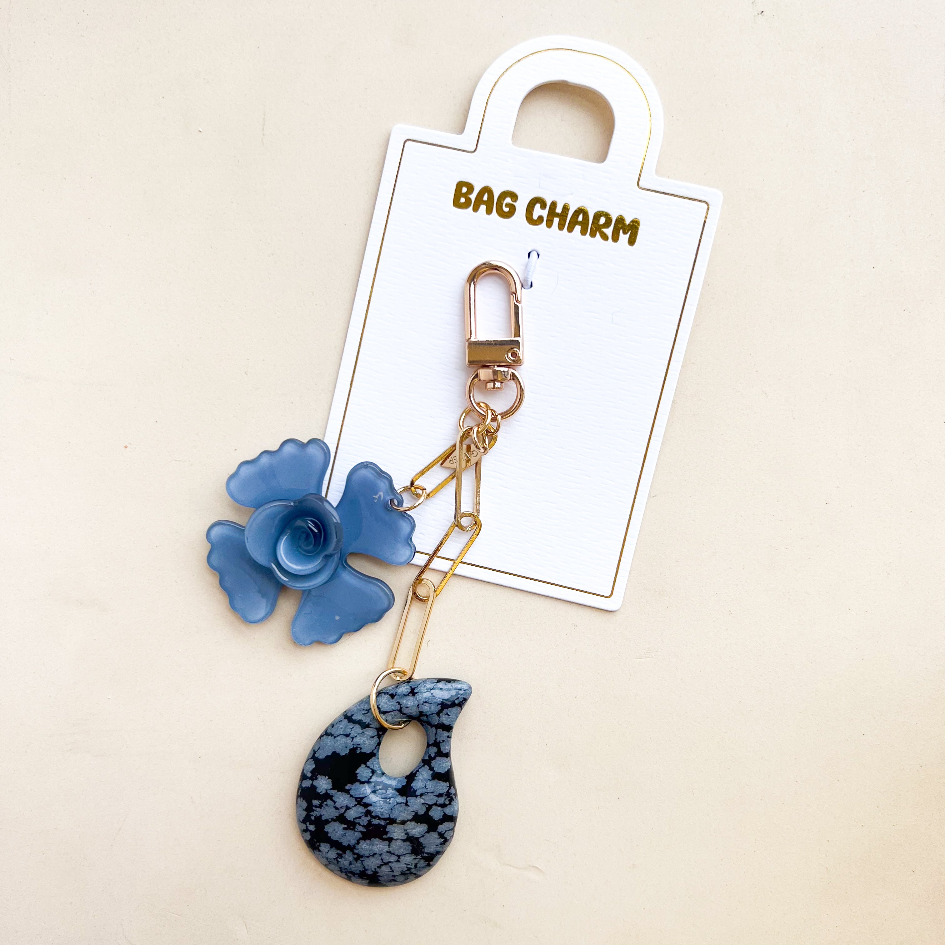 アクセサリー Nagomi Midnight Bloom Bag Charm – Gather Brooklyn