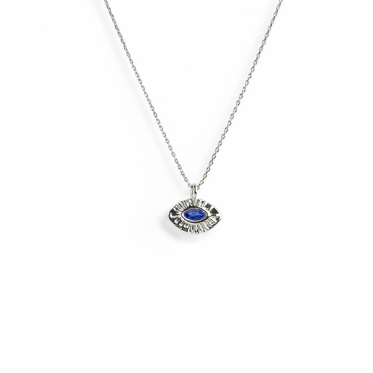 Dainty Evil Eye Necklace Silver – Gather Brooklyn
