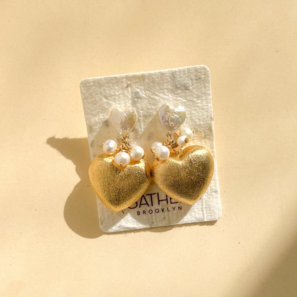 Dolly Heart Statement Earrings - Gather Brooklyn