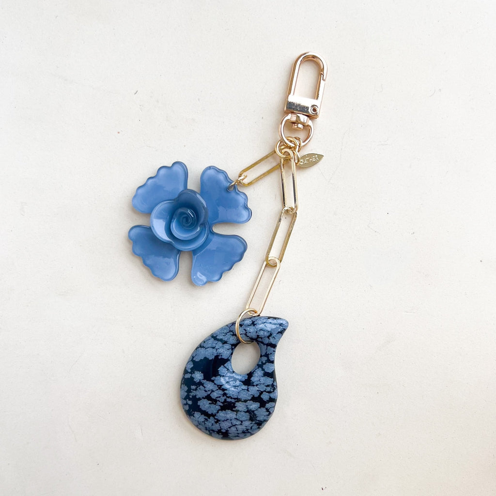 Midnight Bloom Bag Charm - Gather Brooklyn