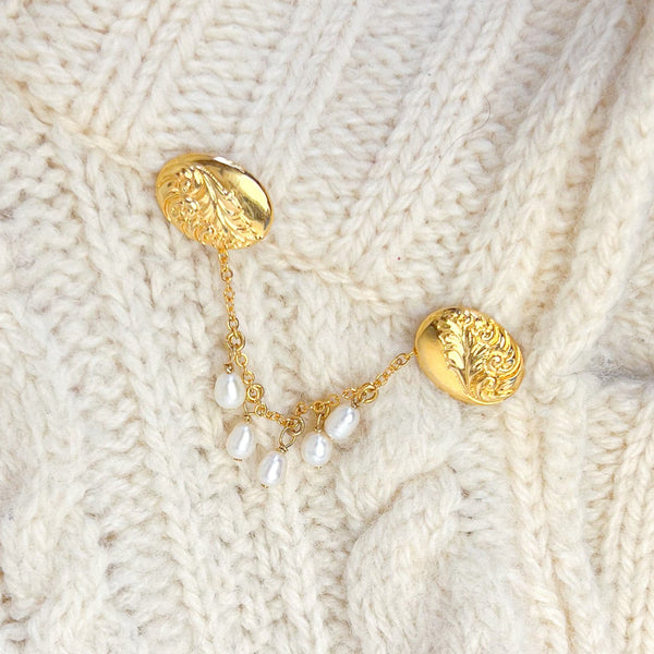 Pearl Charm Sweater Pins - Gather Brooklyn