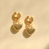 Puffed Heart Hoop Earrings - Gather Brooklyn