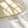 Brooklyn-inspired Aster Chain Necklace, Handcrafted with Silver-Plated Brass