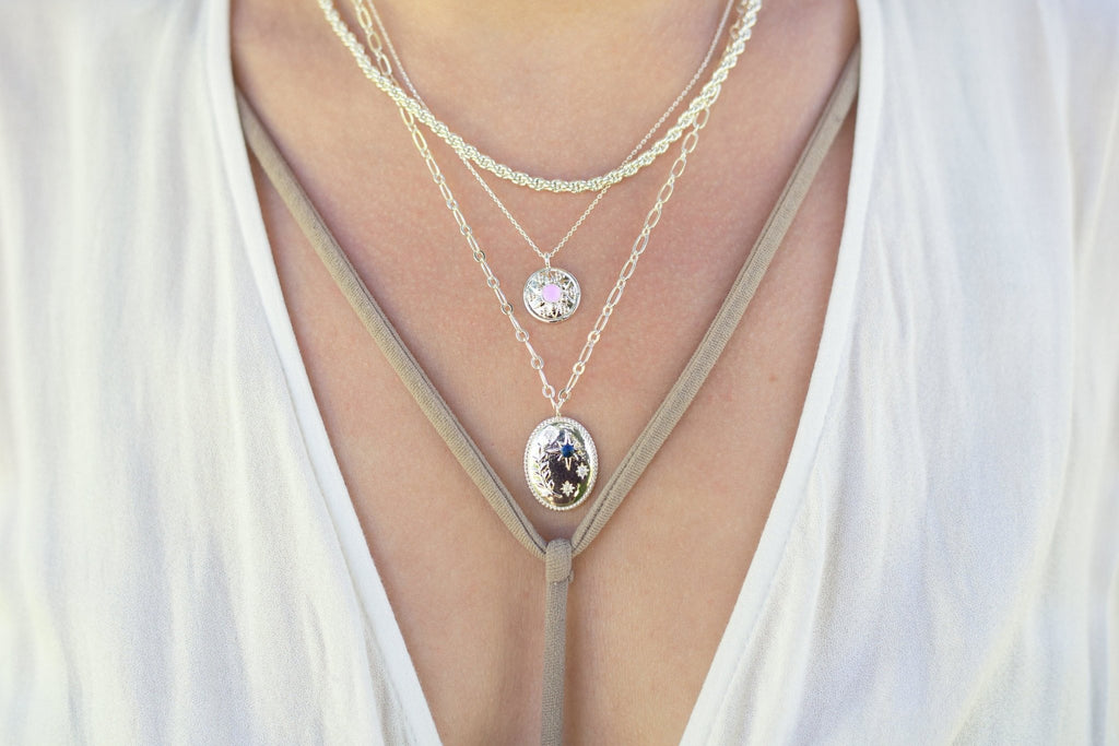 Daphne & Aster Necklace - Silver - Gather Brooklyn