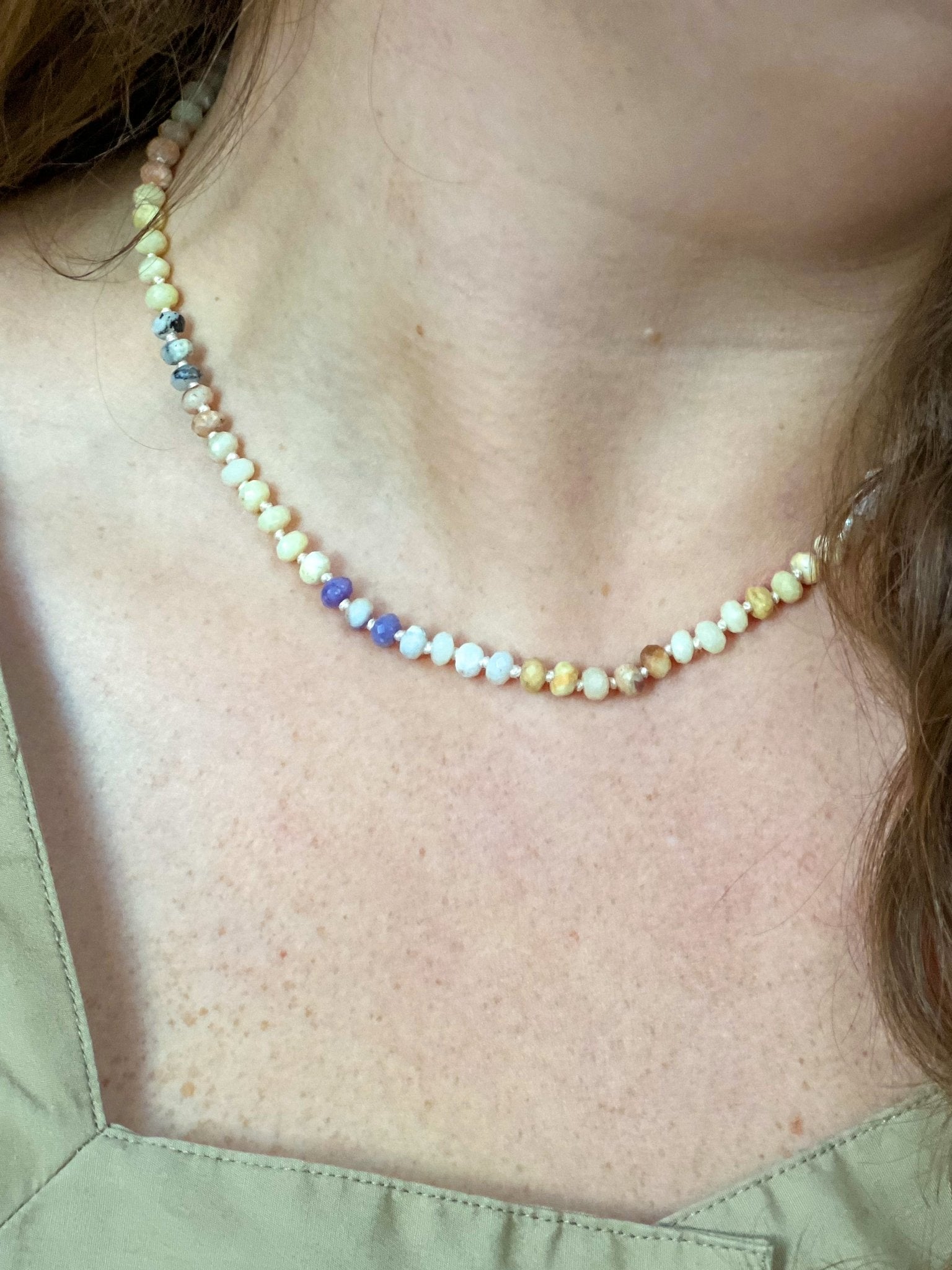 Rainbow Opal Candy Necklace - 18
