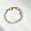 Posy Pearl Bracelet -men's pearl bracelet freshwater baroque pearls large clasp. Gather Brooklyn