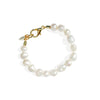Posy Pearl Bracelet -men's pearl bracelet freshwater baroque pearls large clasp. Gather Brooklyn
