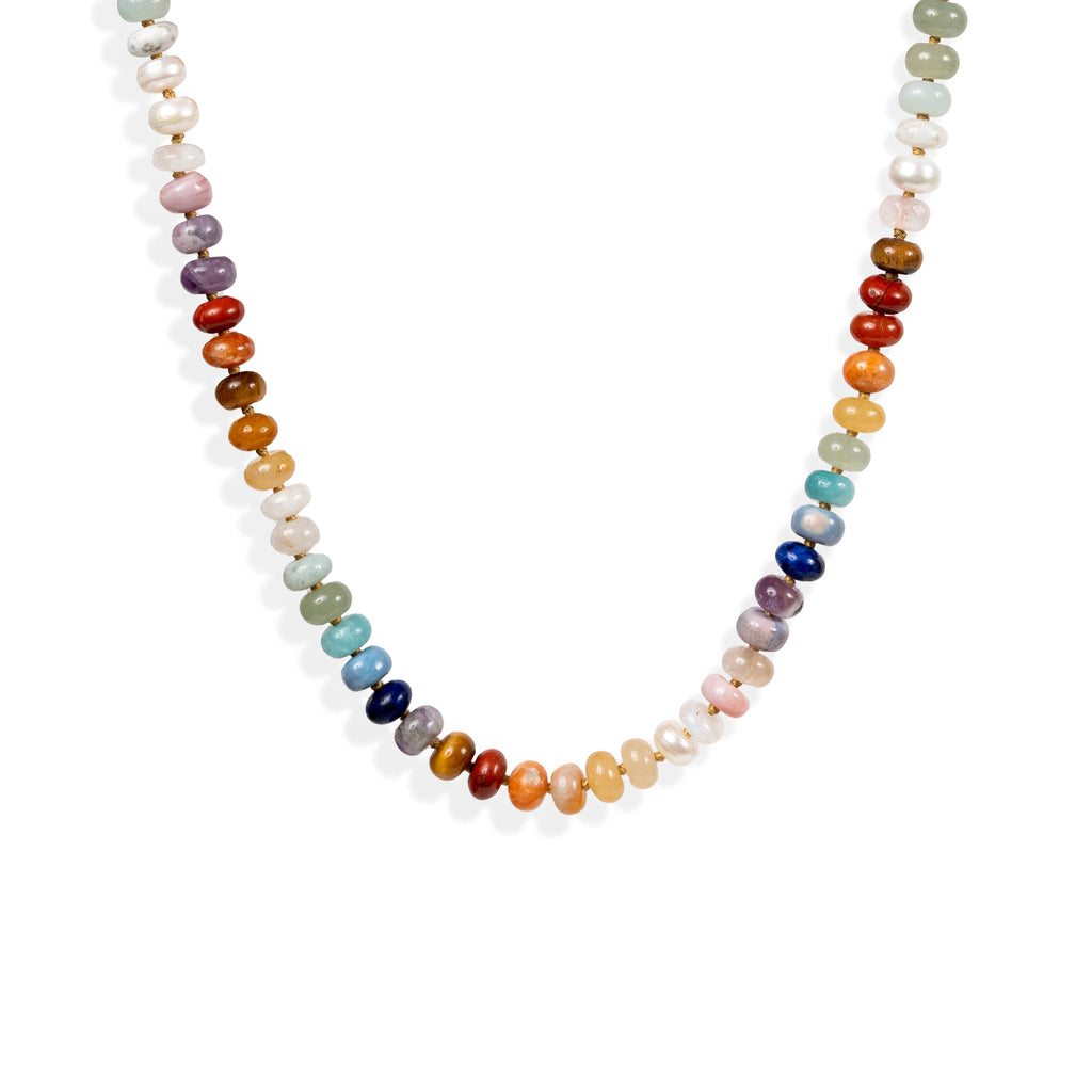 Rainbow Candy Bead Necklace - Gather Brooklyn