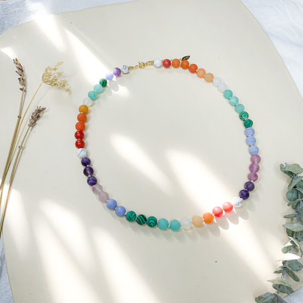 Rainbow Power Bead Necklace - Gather Brooklyn